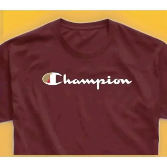 Champion Performance Short Sleeve T-shirt, Maroon 4XL ATHLETIC WEAR NEW A131 - Picture 2 of 4